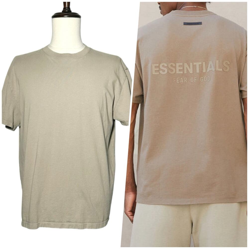 Fear of God Essentials | Men | Harvest Cotton Logo Crew Neck Tee | Size Small
